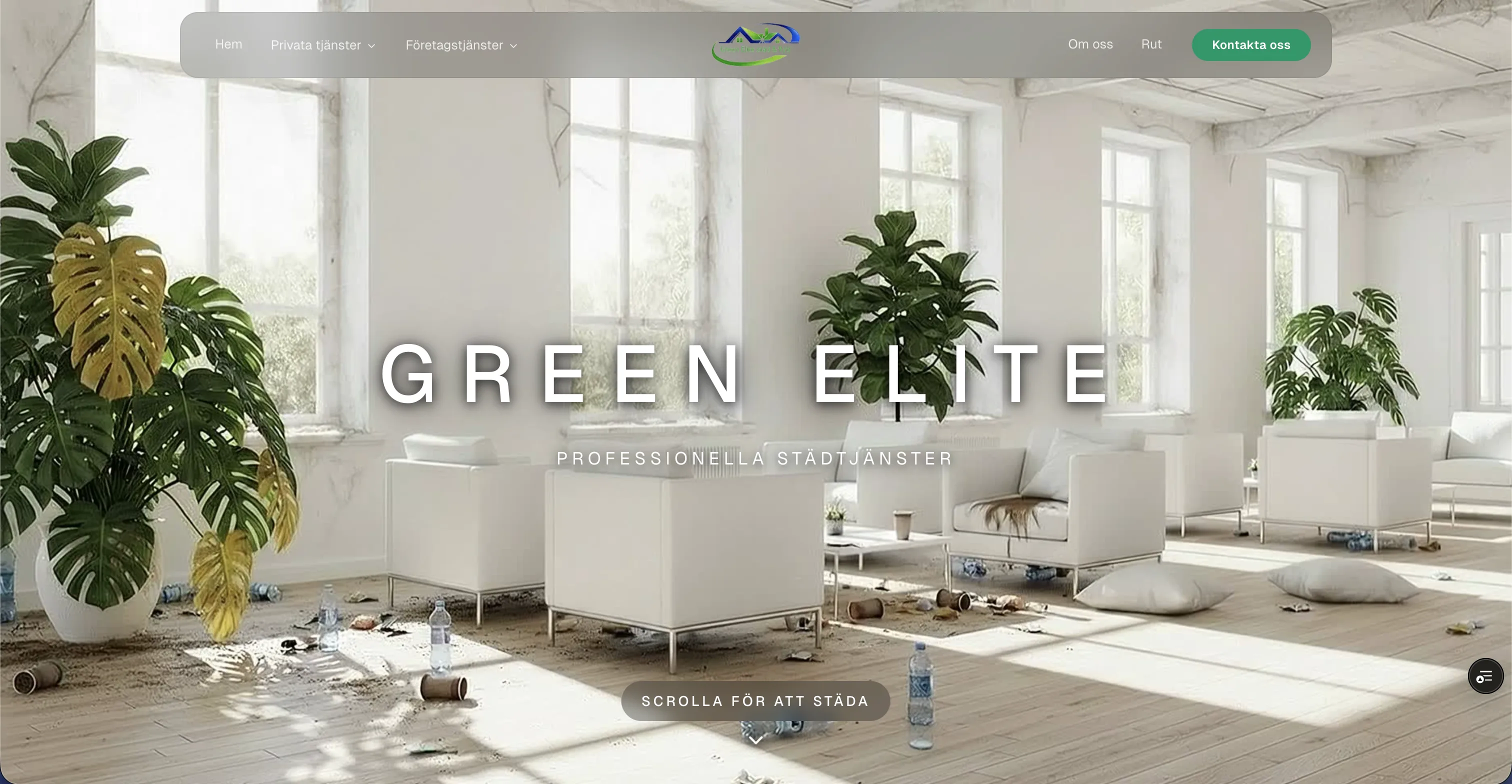 Green Elite, Professional website for a premium environmental services company operating across Scandinavia.